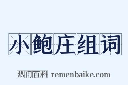 小鲍庄组词是什么意思的图片